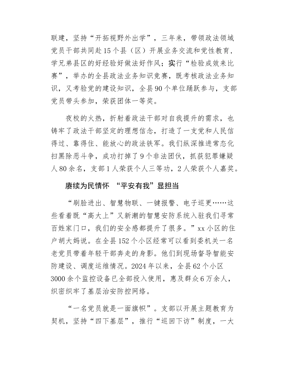 Xx县委政法委党支部述职报告.docx_第2页