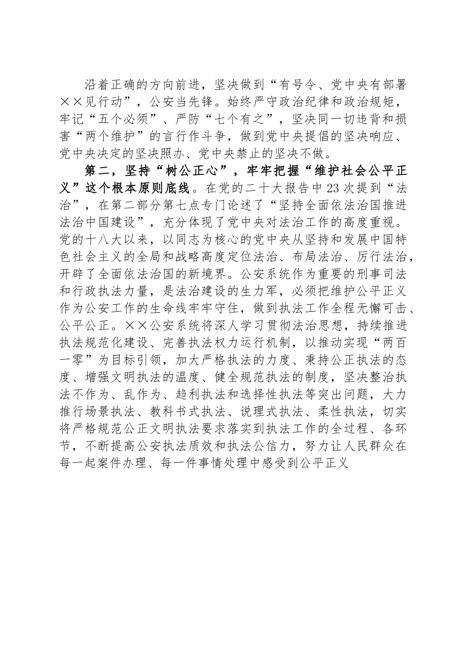 在公安系统学习贯彻党的XX大精神专题读书班上的党课讲稿.docx_第2页