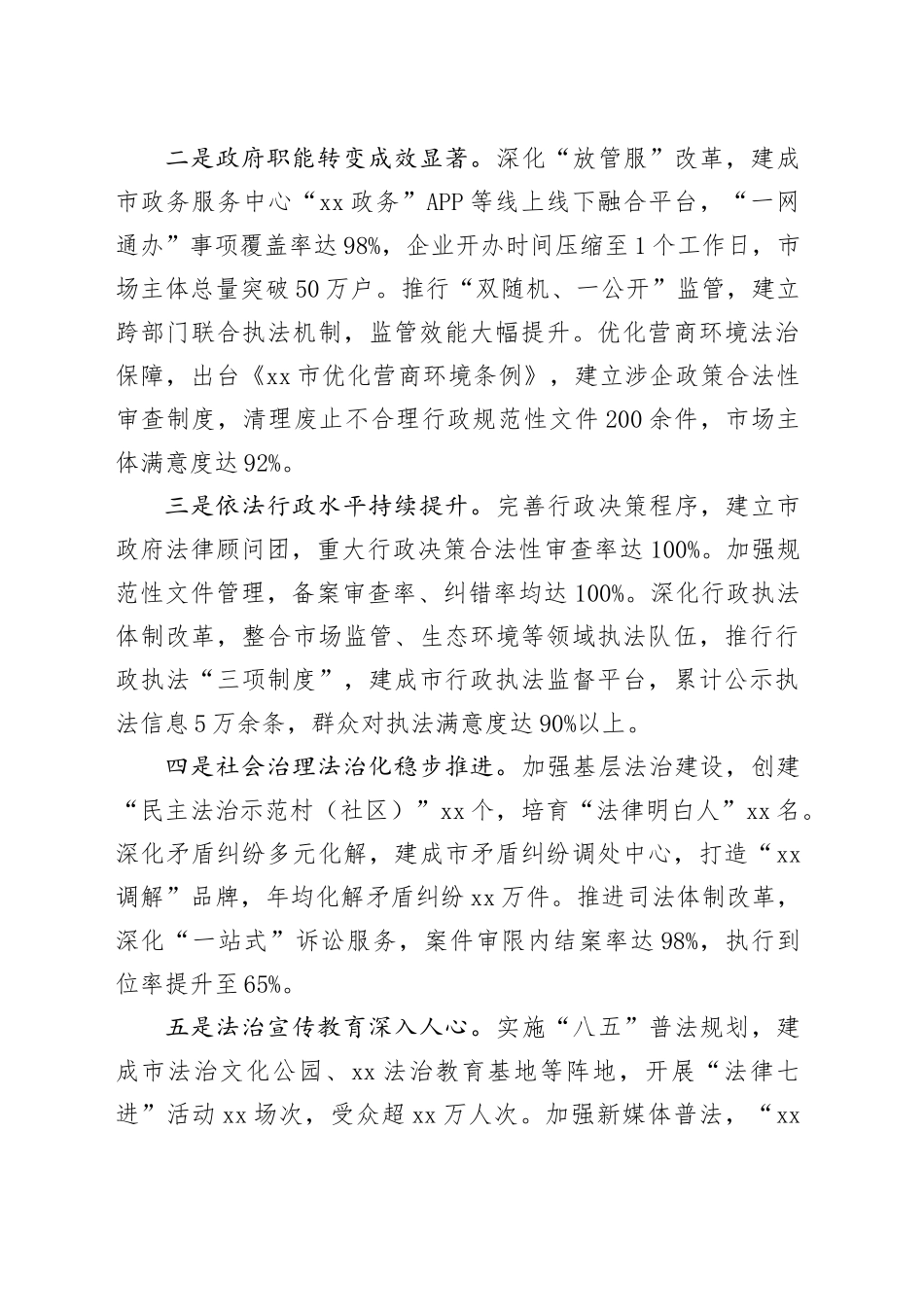 在全市法治政府建设工作会议上的讲话提纲.docx_第2页
