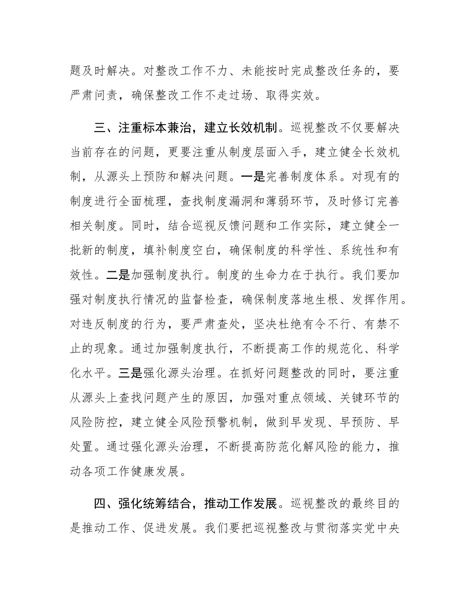 在巡视整改专题民主SH会上的表态发言稿.docx_第3页