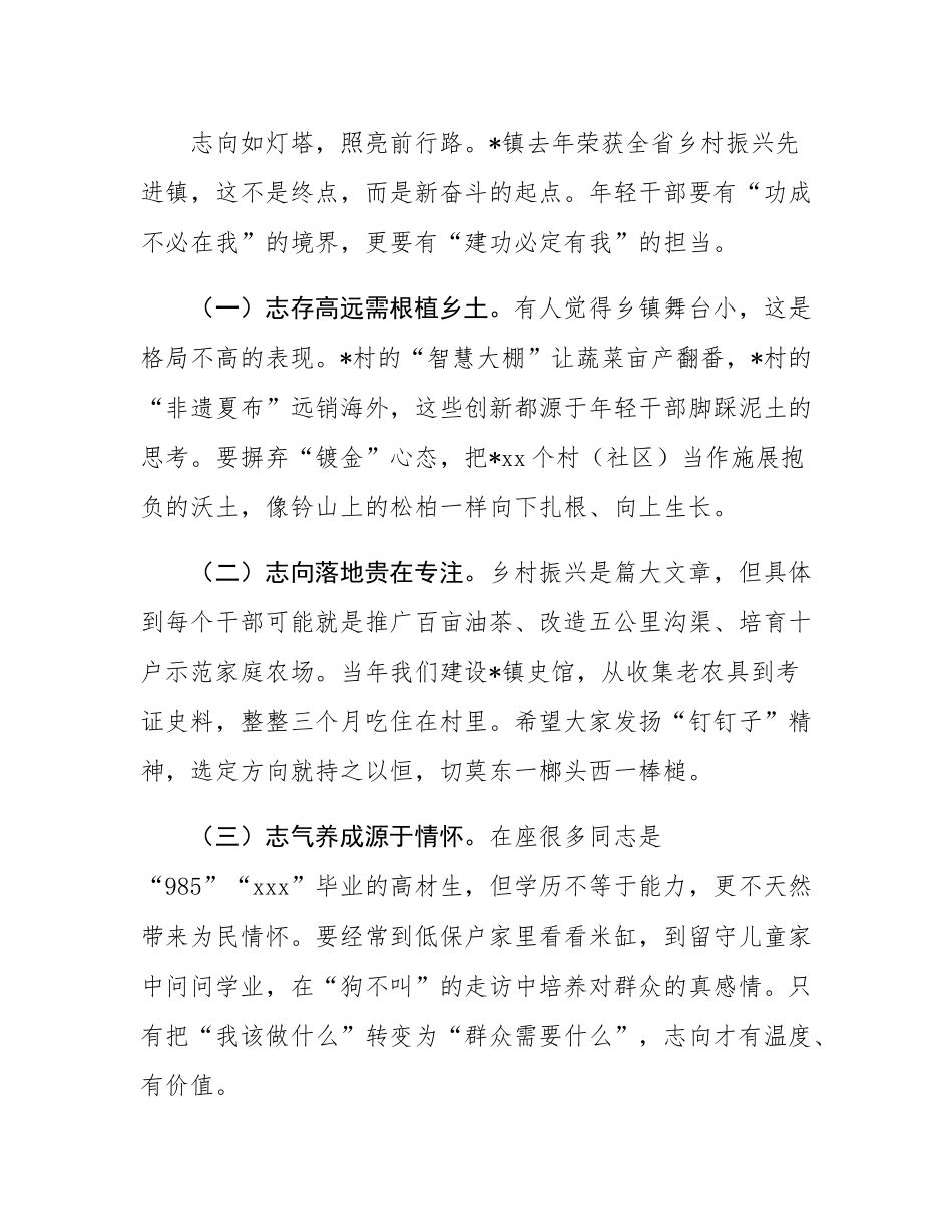 镇党委书记在镇年轻干部学习研讨会上的讲话.docx_第3页