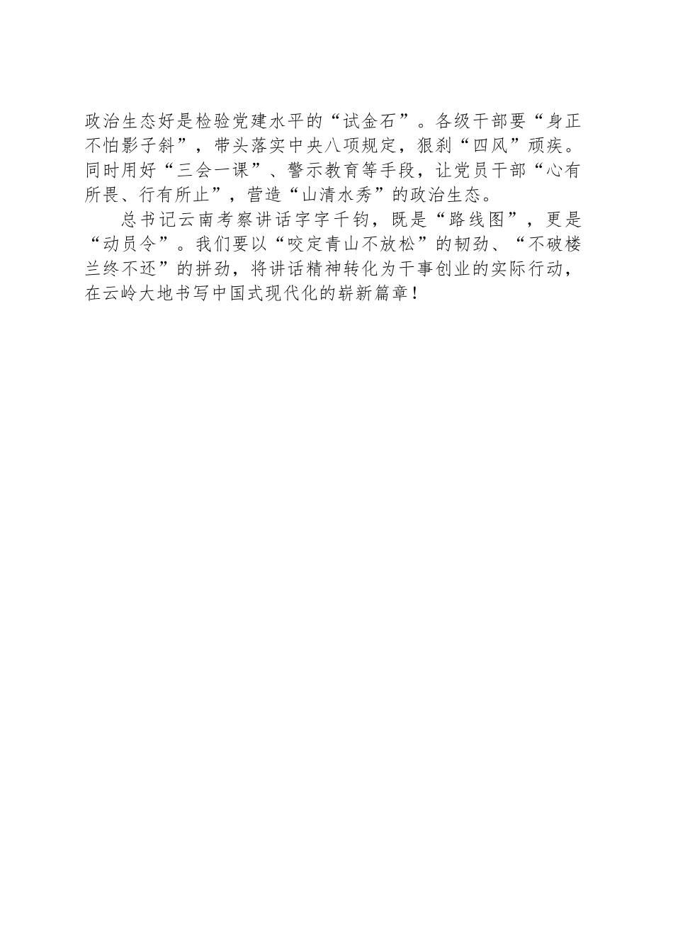 3月第一议题：学习总书记云南考察重要讲话精神交流研讨心得体会.docx_第3页