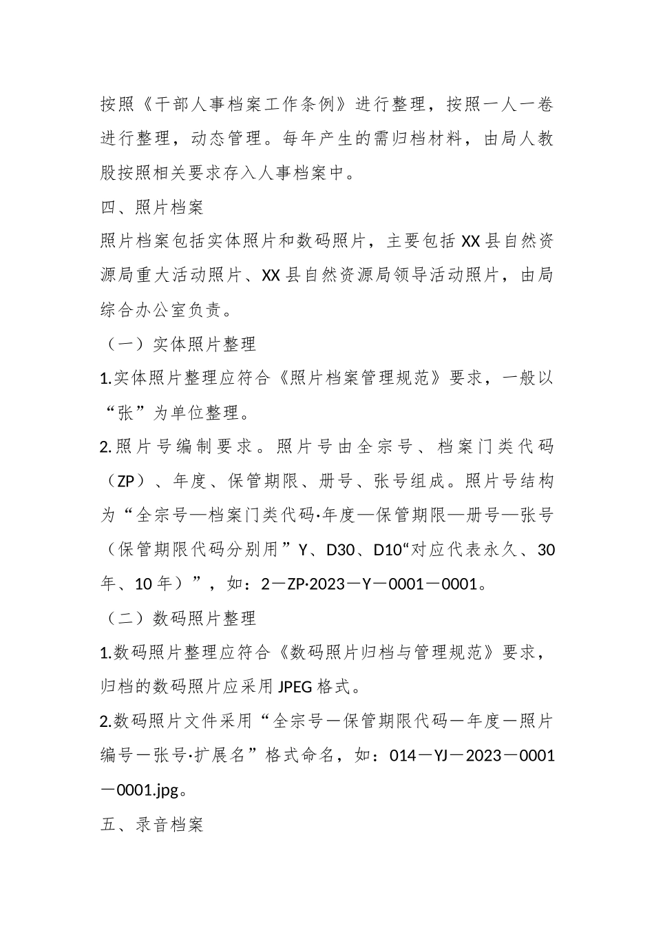 有关某县自然资源局档案分类方案.docx_第3页