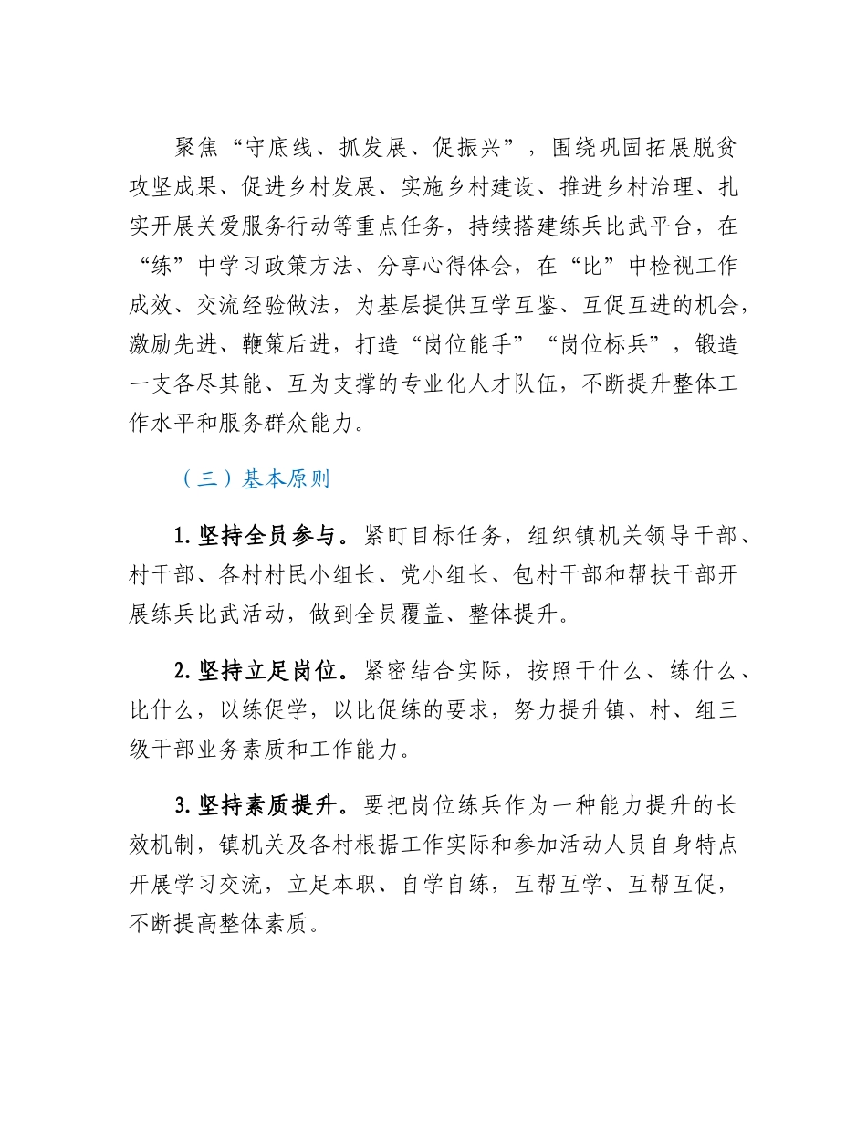 XX镇深入推进岗位大练兵、业务大比武活动实施方案.docx_第2页