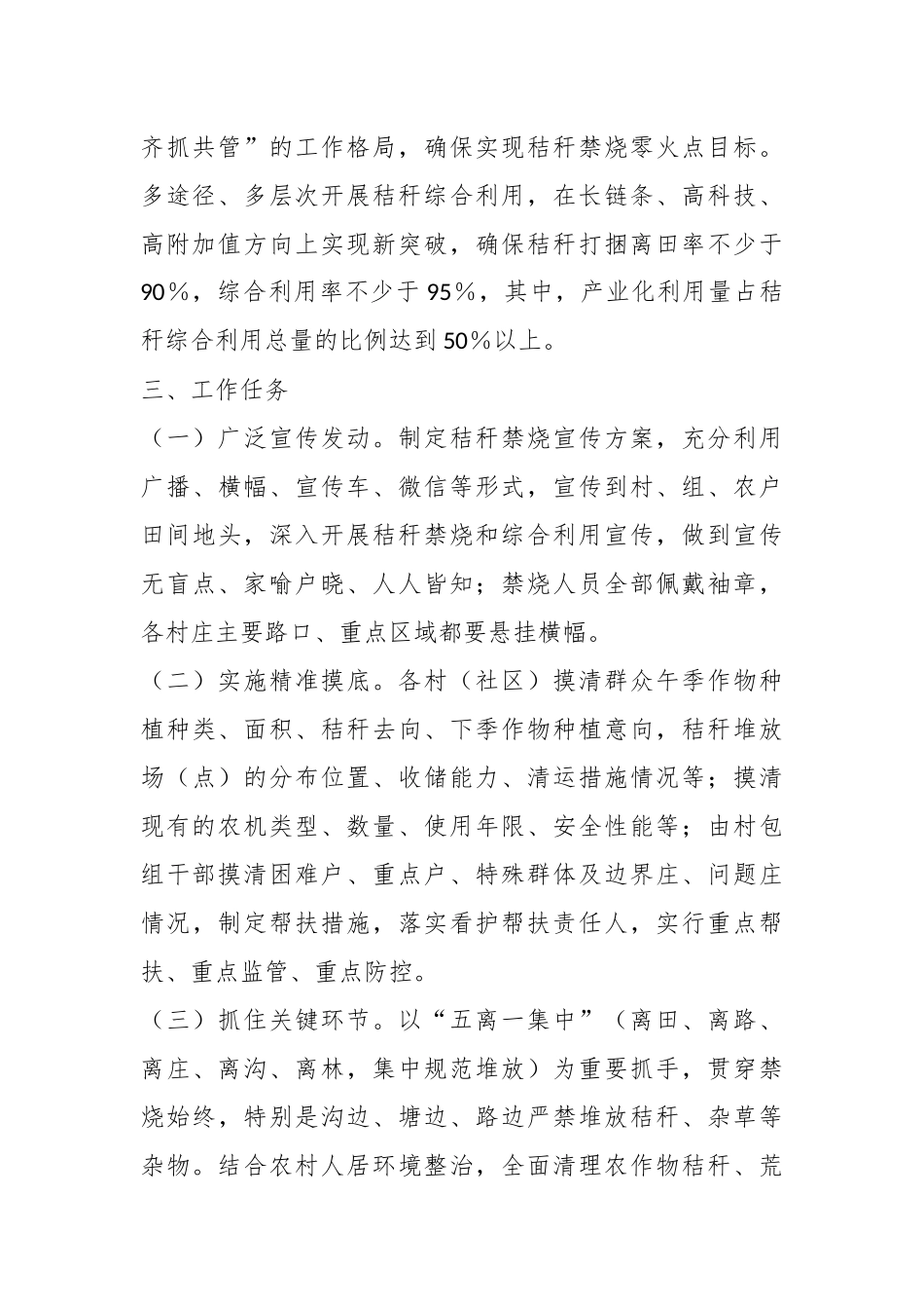 2023年XX镇午季秸秆禁烧和综合利用工作实施方案.docx_第3页