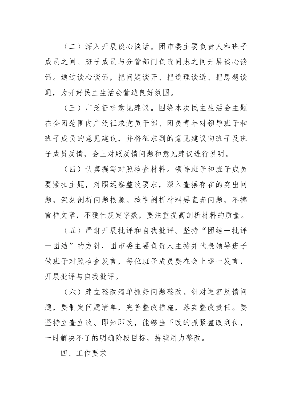 某团市委巡察整改专题民主生活会会议方案.docx_第3页