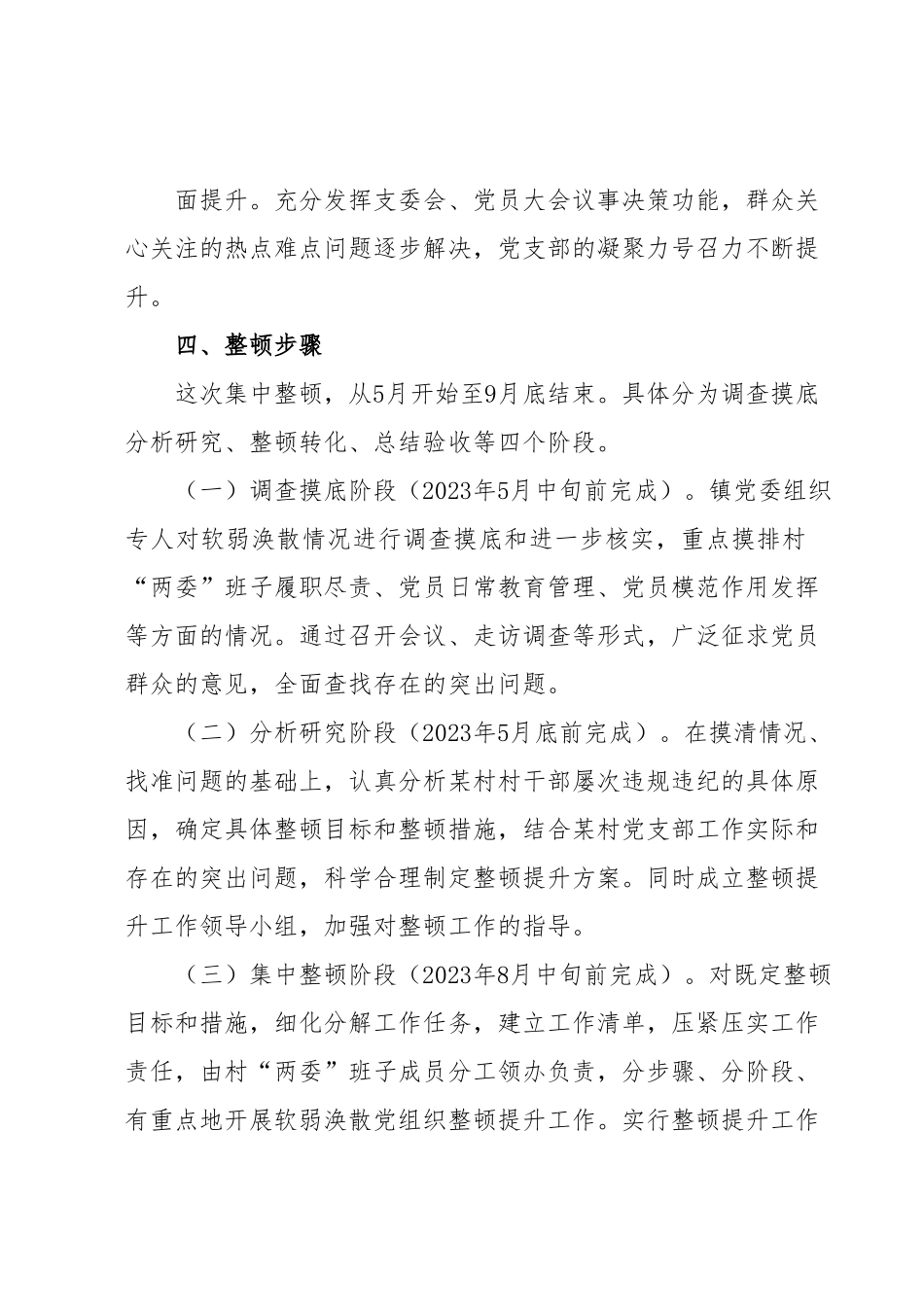 某村党支部软弱涣散党组织整顿提升方案.docx_第3页