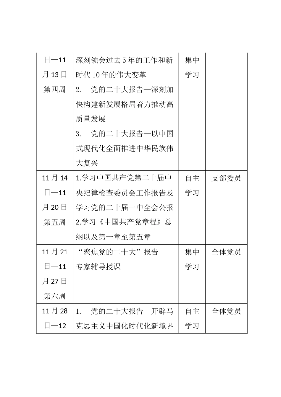 单位党支部二十大学习计划.doc_第3页