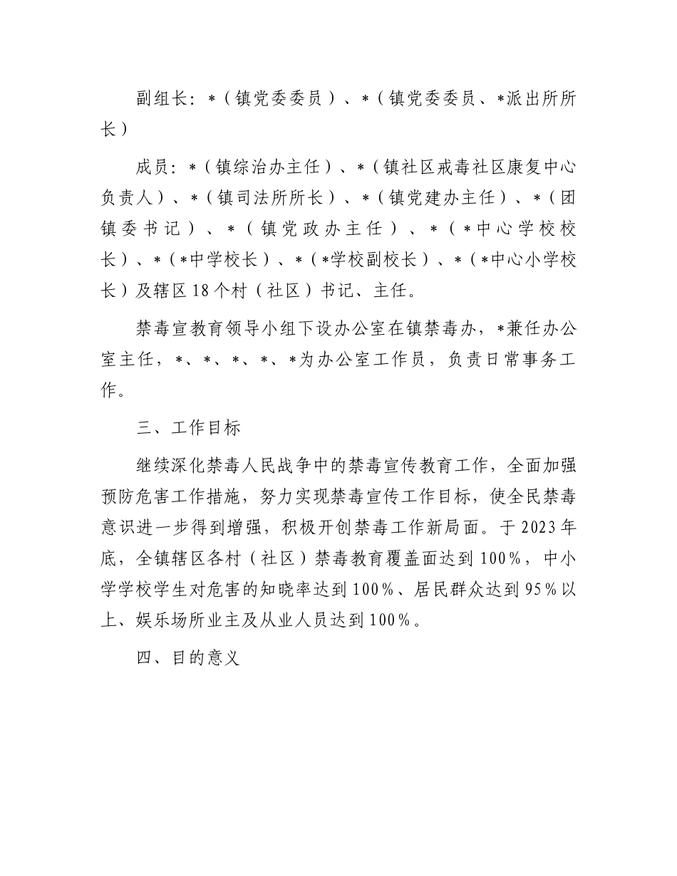 禁毒宣传教育工作实施方案：镇禁毒宣传教育工作实施方案.docx_第2页