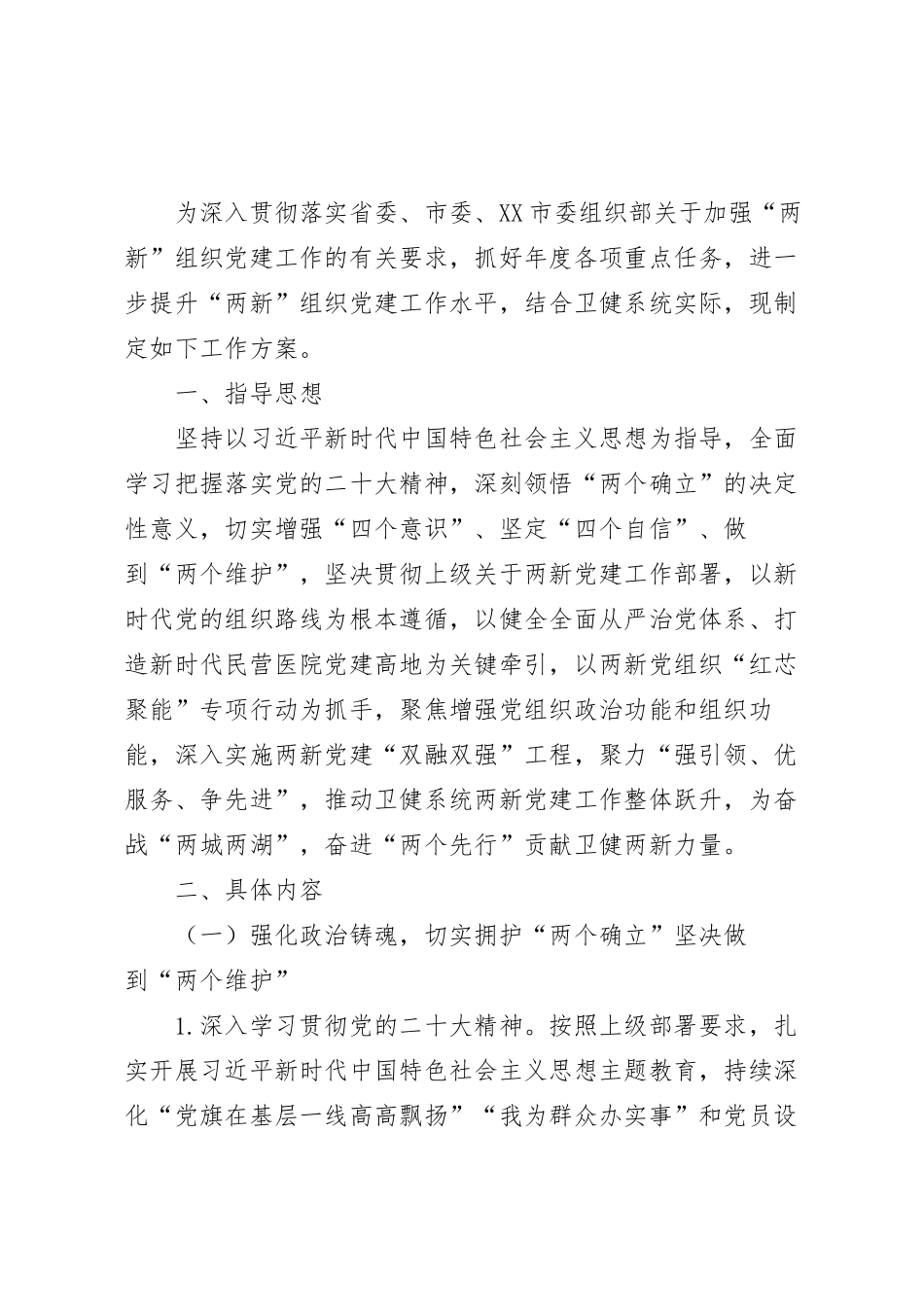 2023年两新组织党建工作方案模板.docx_第2页