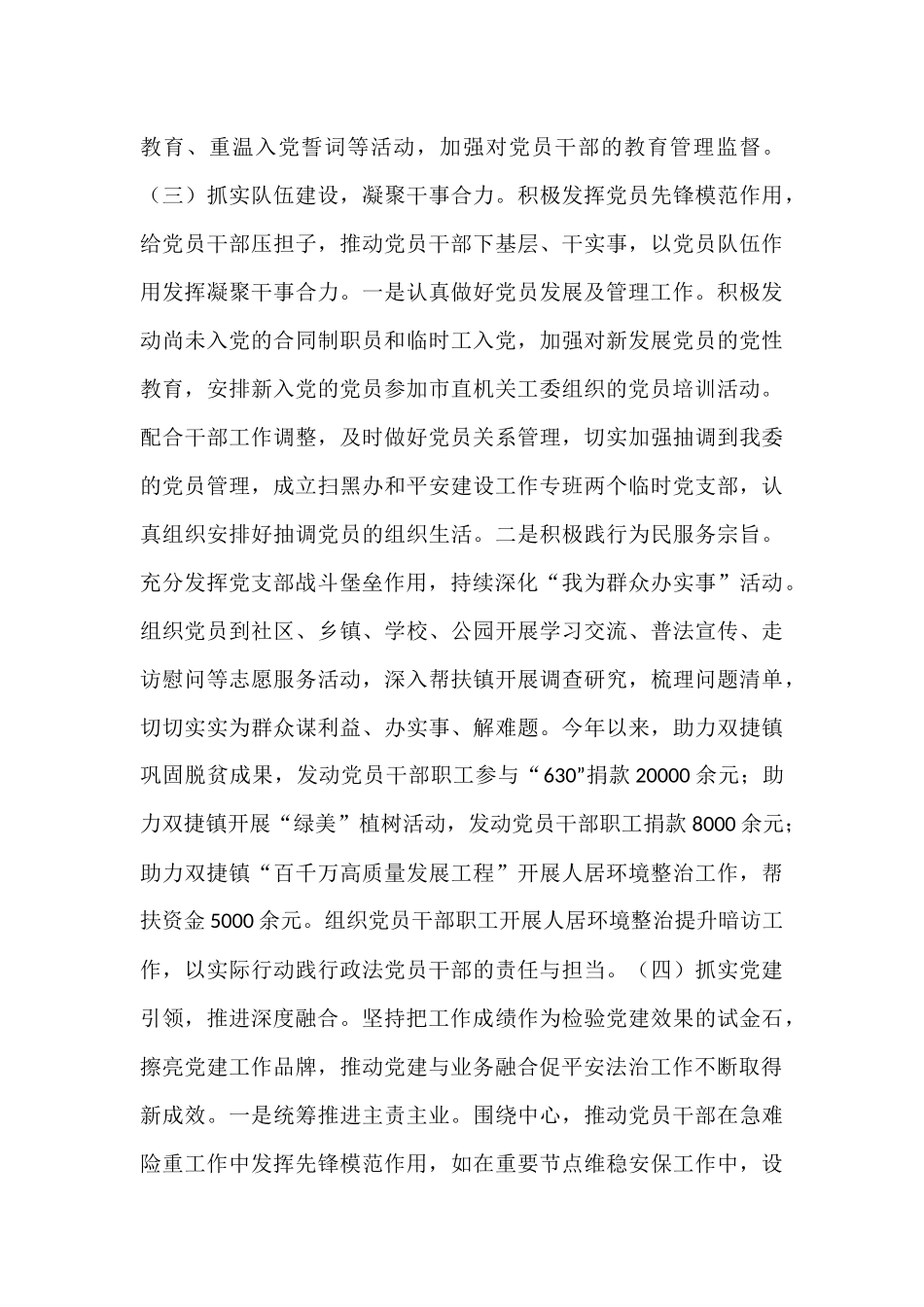 市委政法委上半年党建工作总结.docx_第3页