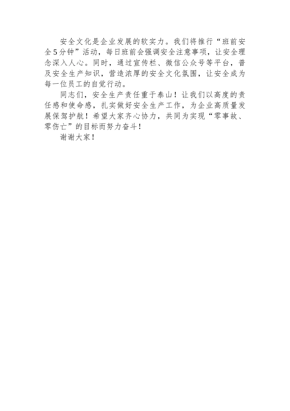 2025年第一季度安全生产工作会议发言稿.docx_第3页