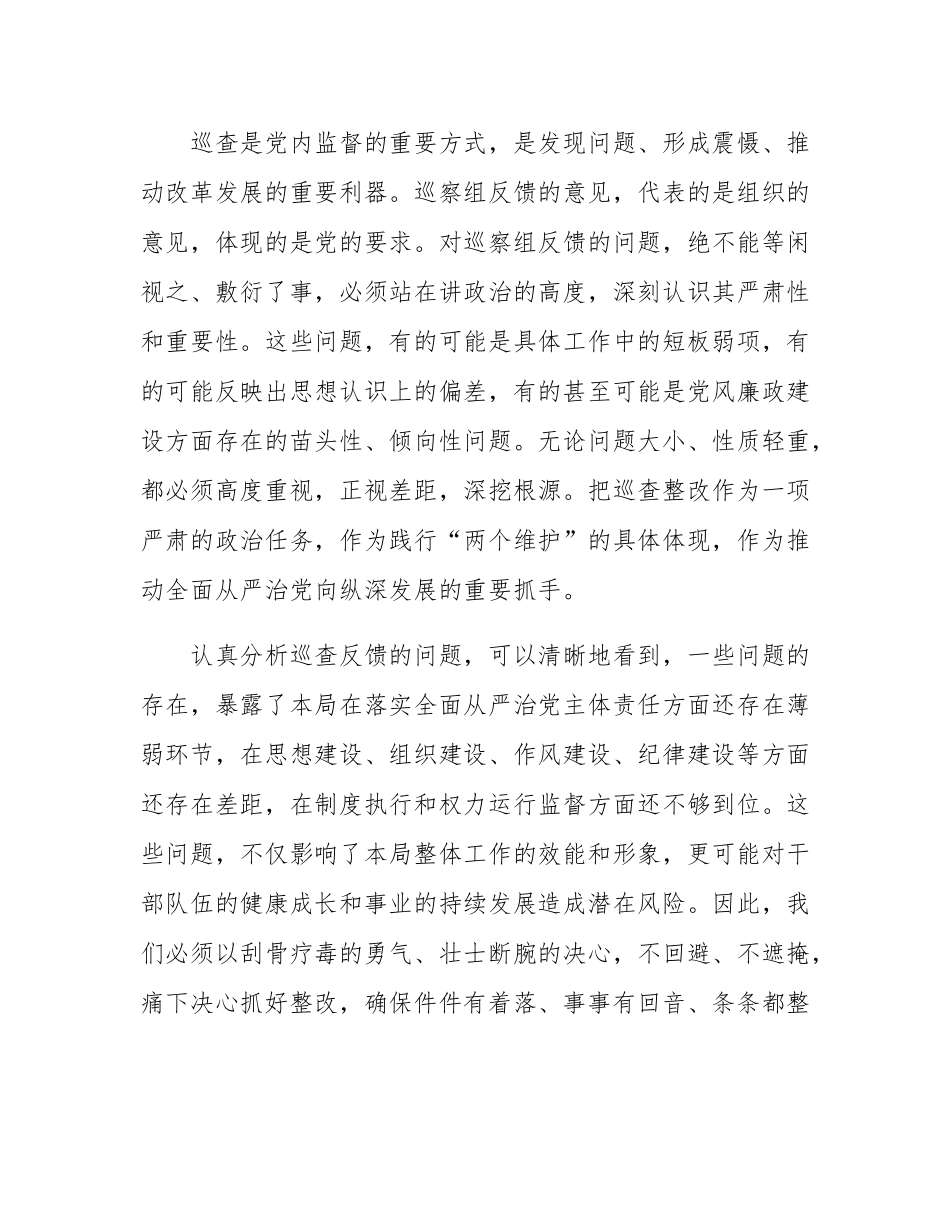 在2025年巡查整改工作情况反馈会上的表态发言.docx_第2页