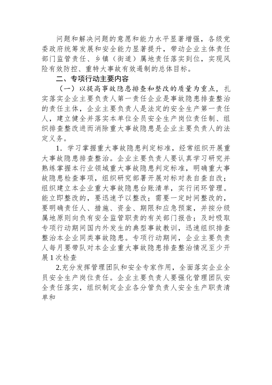 市重大事故隐患专项排查整治行动实施方案.docx_第2页