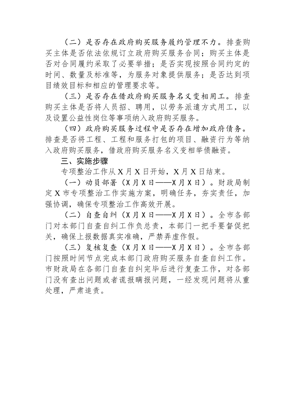 市政府购买服务实施情况专项整治工作实施方案.docx_第2页