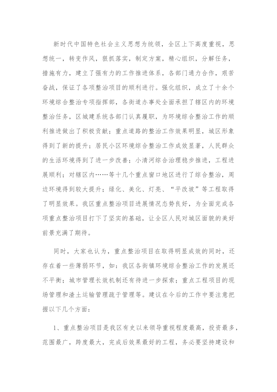 关于重点整治项目进展情况的调研报告.docx_第2页