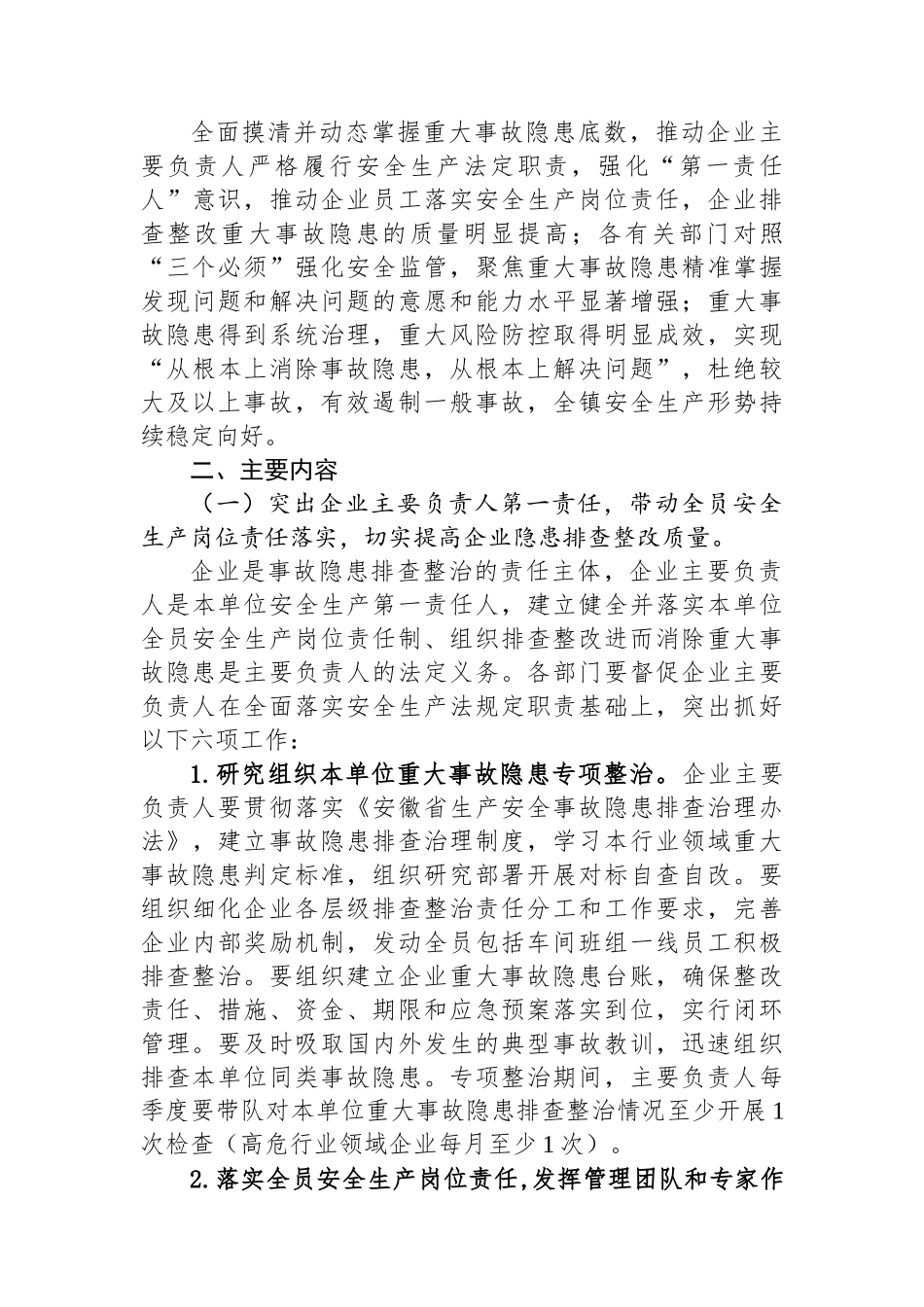 XXX镇重大事故隐患专项排查整治2023行动工作方案.docx_第3页
