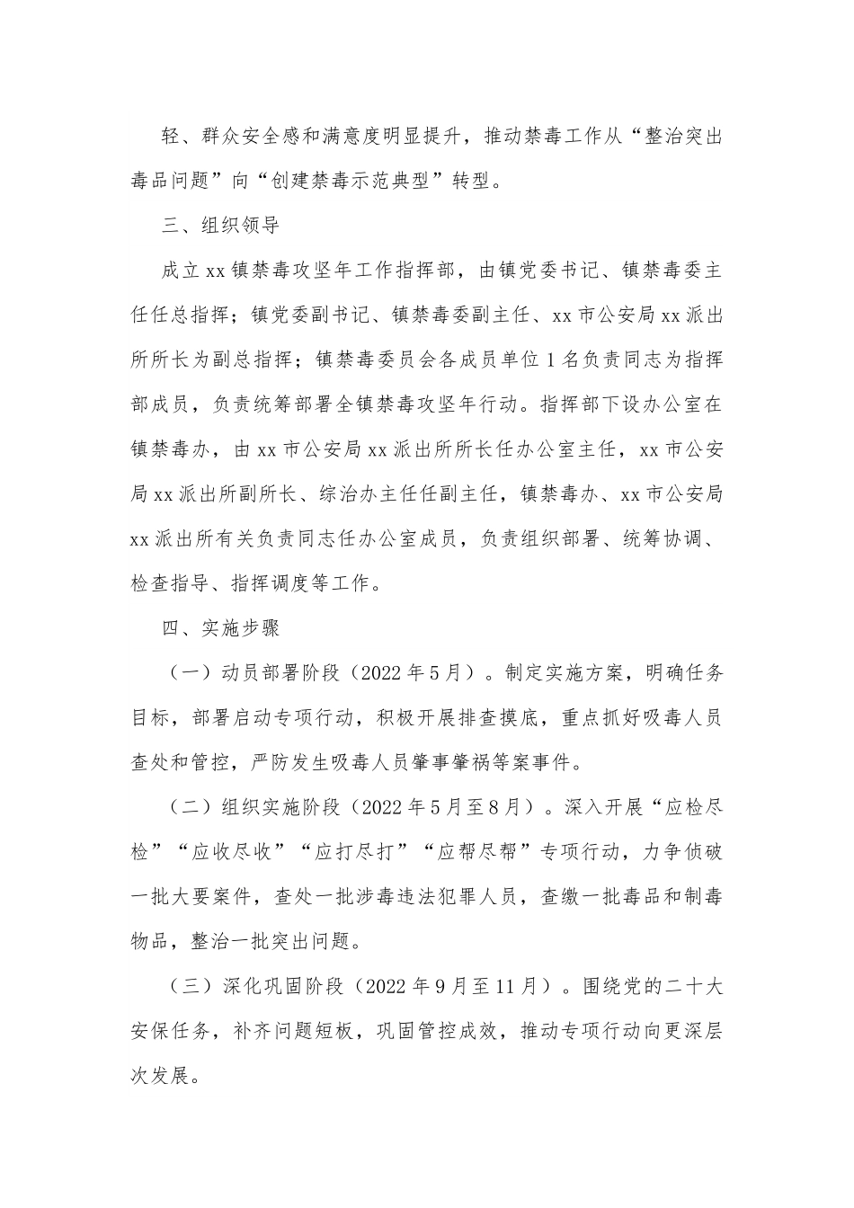 xx镇2022年禁毒攻坚年行动实施方案.docx_第3页