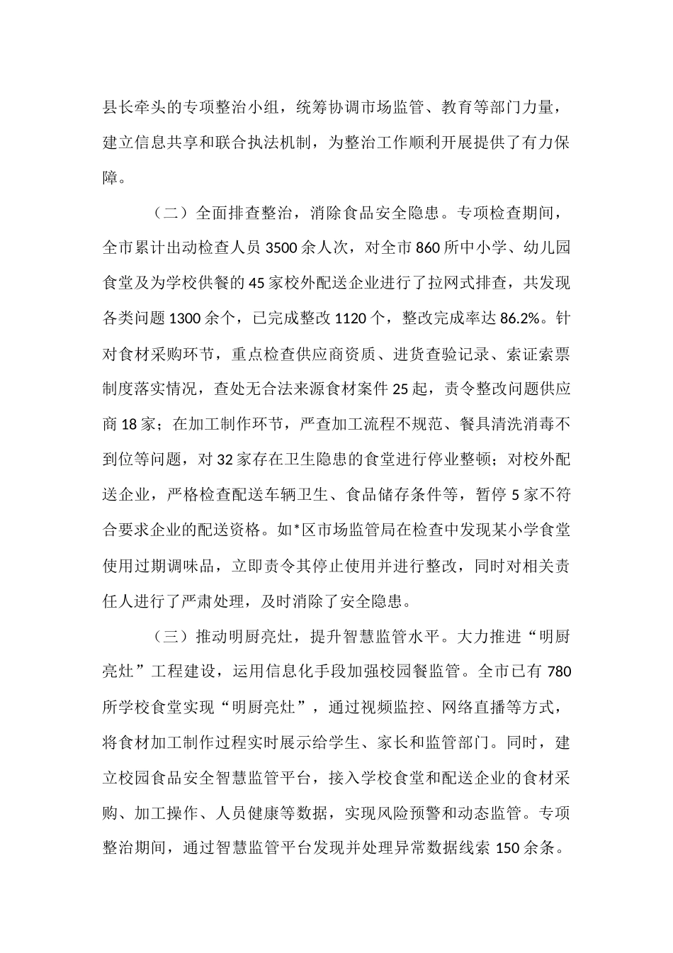 全市“校园餐”突出问题专项整治监督检查情况通报.docx_第2页