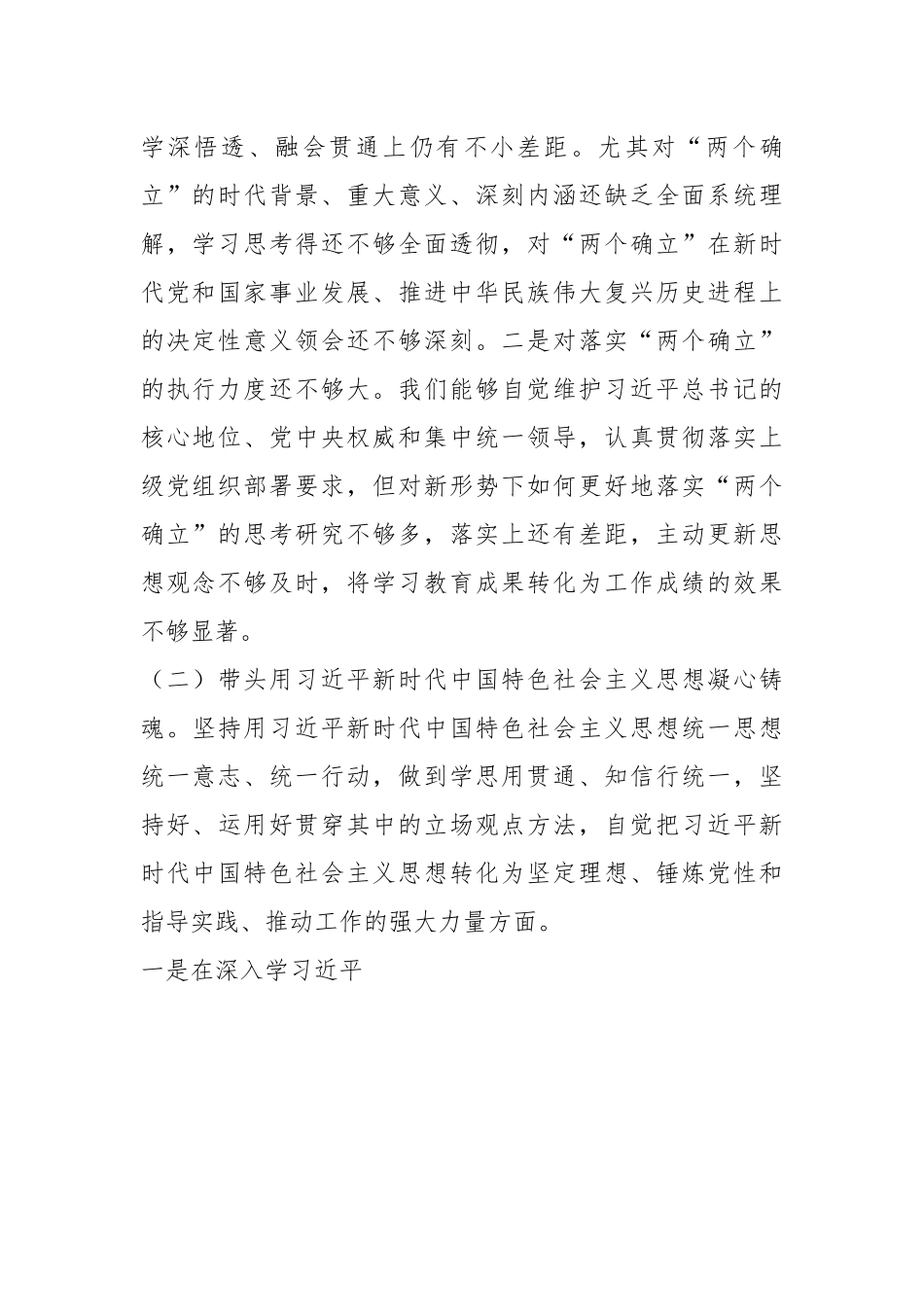 2022年度新华书店分公司党委民主生活会班子对照检查材料.docx_第3页
