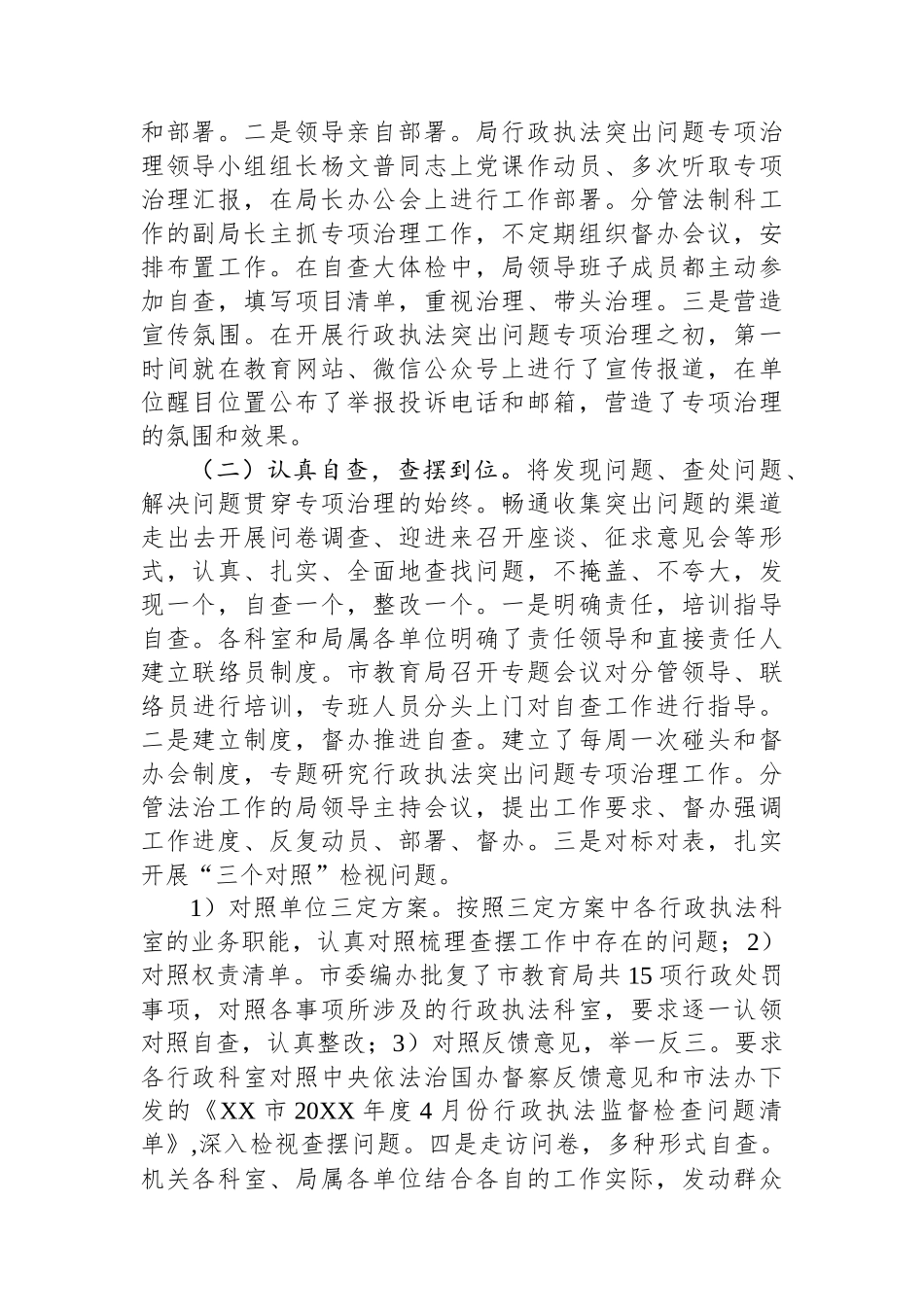 市教育局行政执法突出问题专项整治行动总结报告.docx_第2页