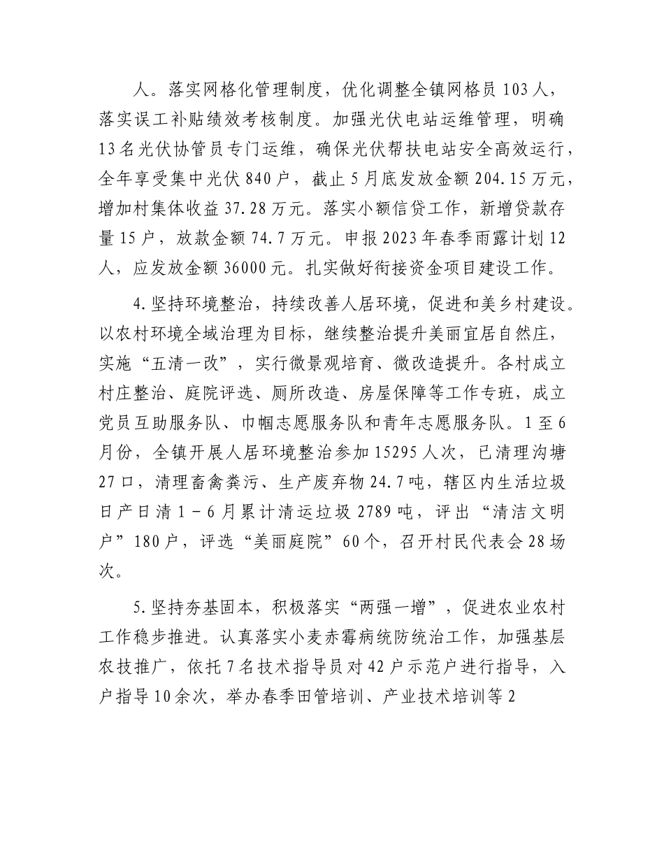 乡镇2023年上半年乡村振兴工作总结.docx_第3页