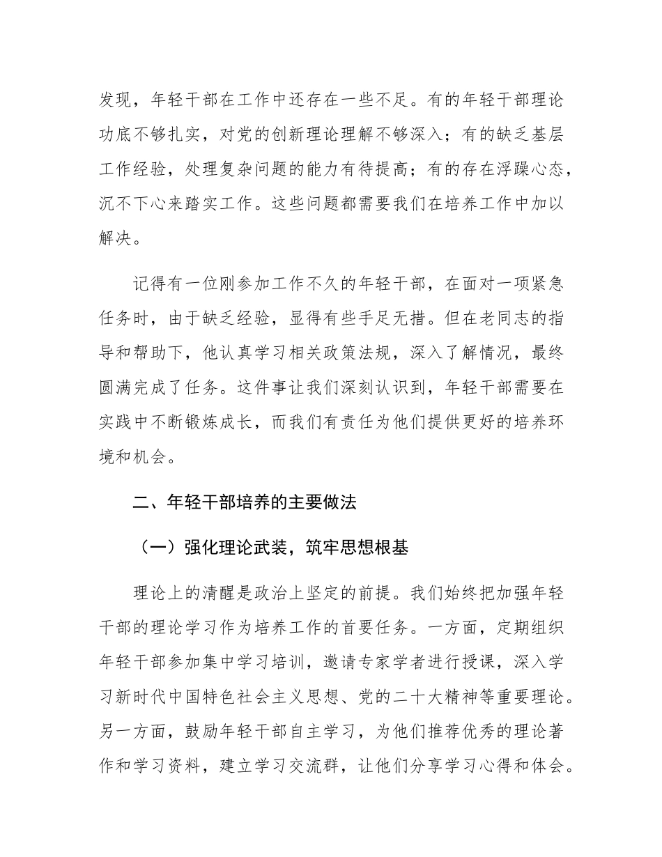 在年轻干部培养工作座谈会上的发言材料.docx_第2页
