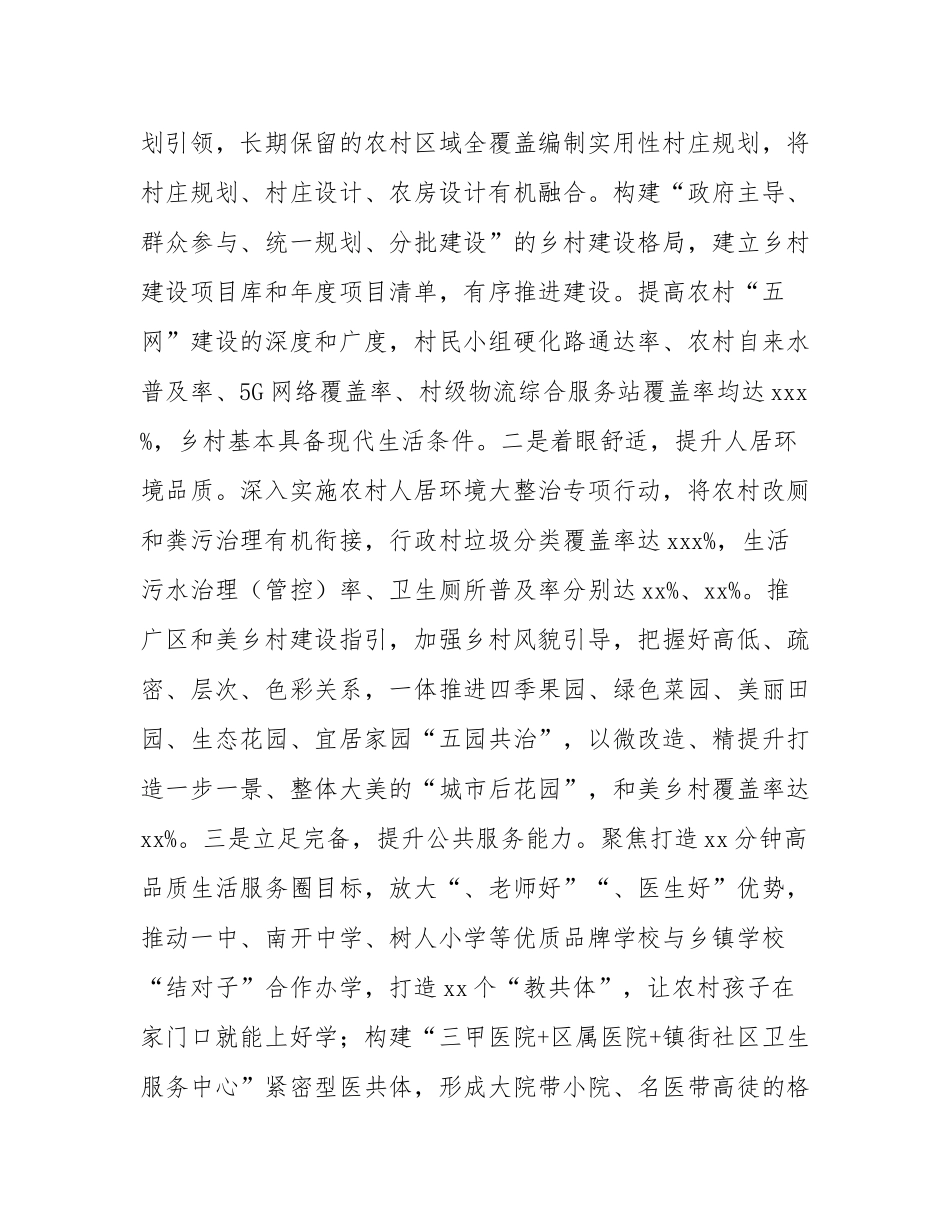 某区关于推动城乡融合促进乡村全面振兴工作情况的报告.docx_第3页