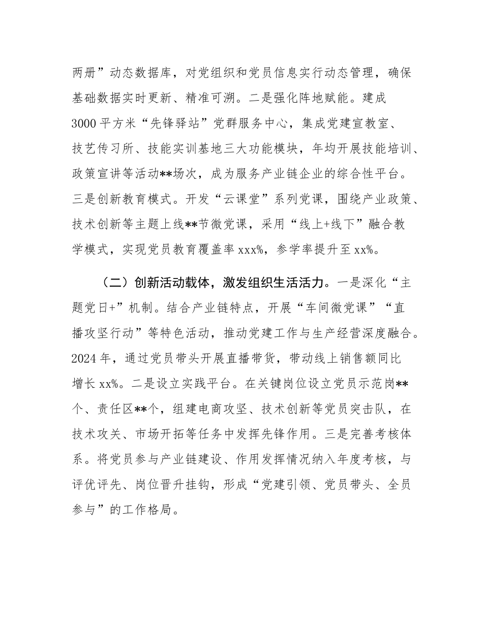 某县关于“链上党建”引领产业高质量发展情况汇报.docx_第2页
