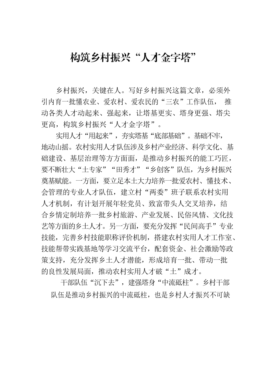 构筑乡村振兴“人才金字塔”.docx_第1页