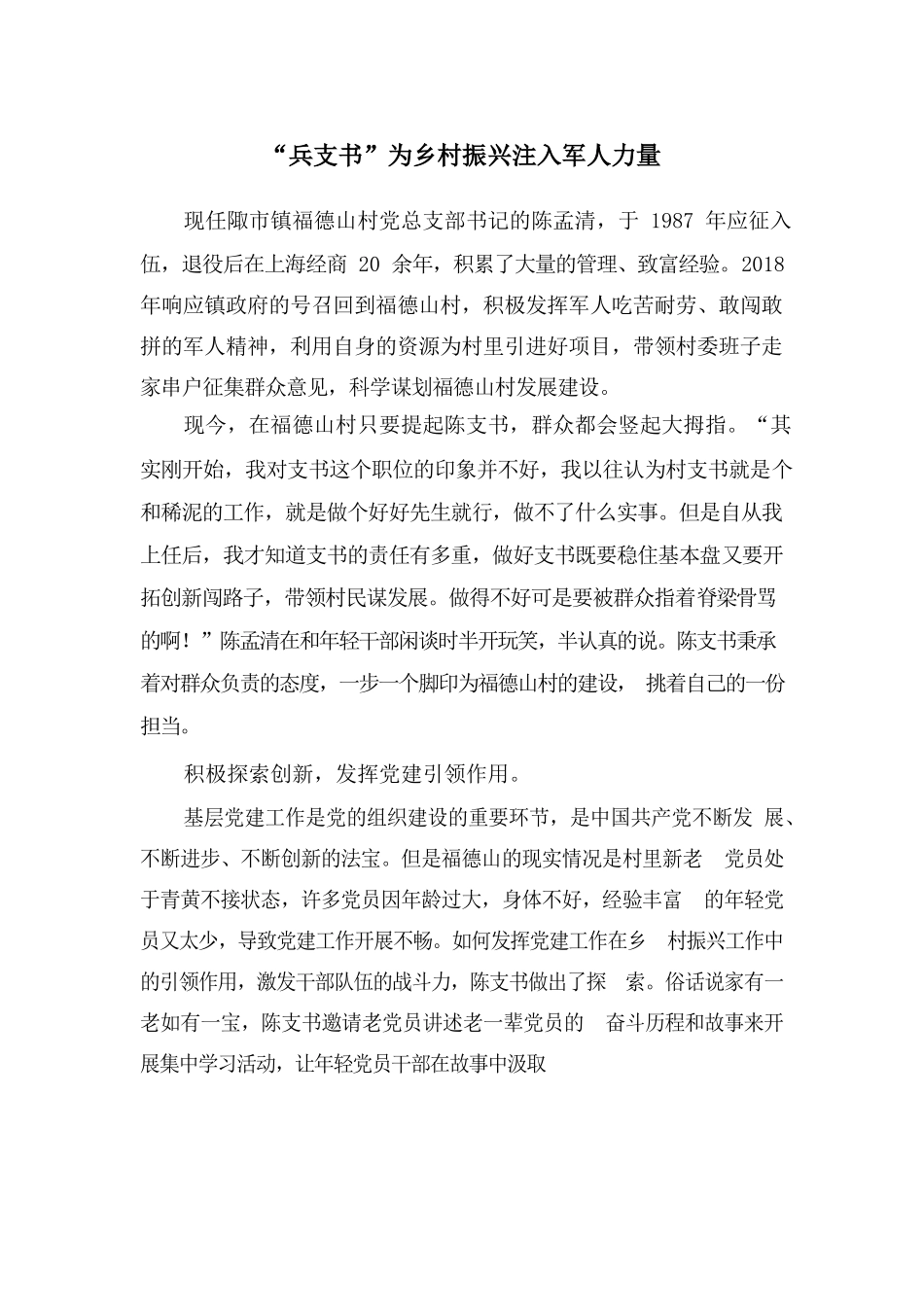 为乡村振兴注入军人力量.docx_第1页