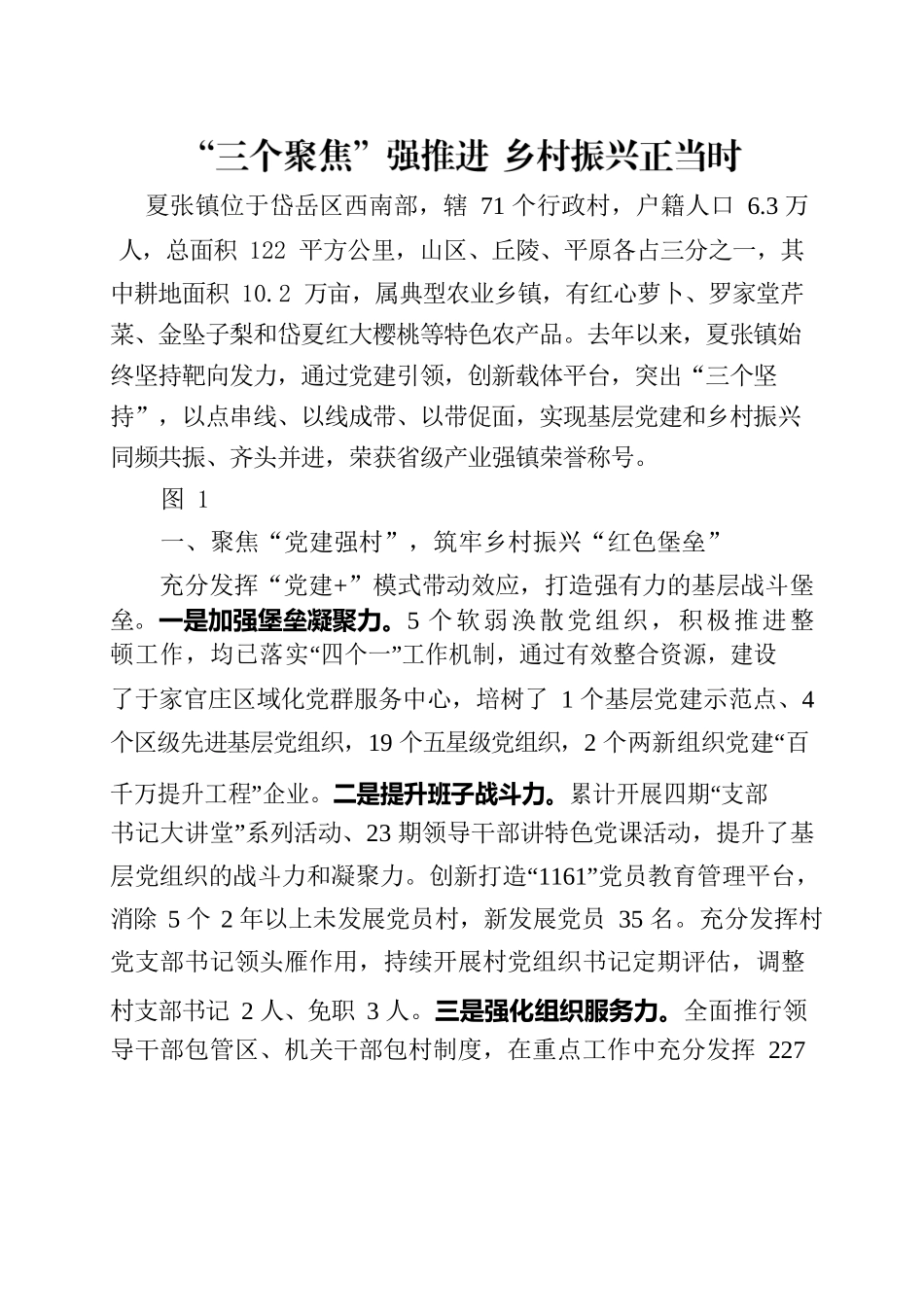 “三个聚焦”强推进 乡村振兴正当时.docx_第1页