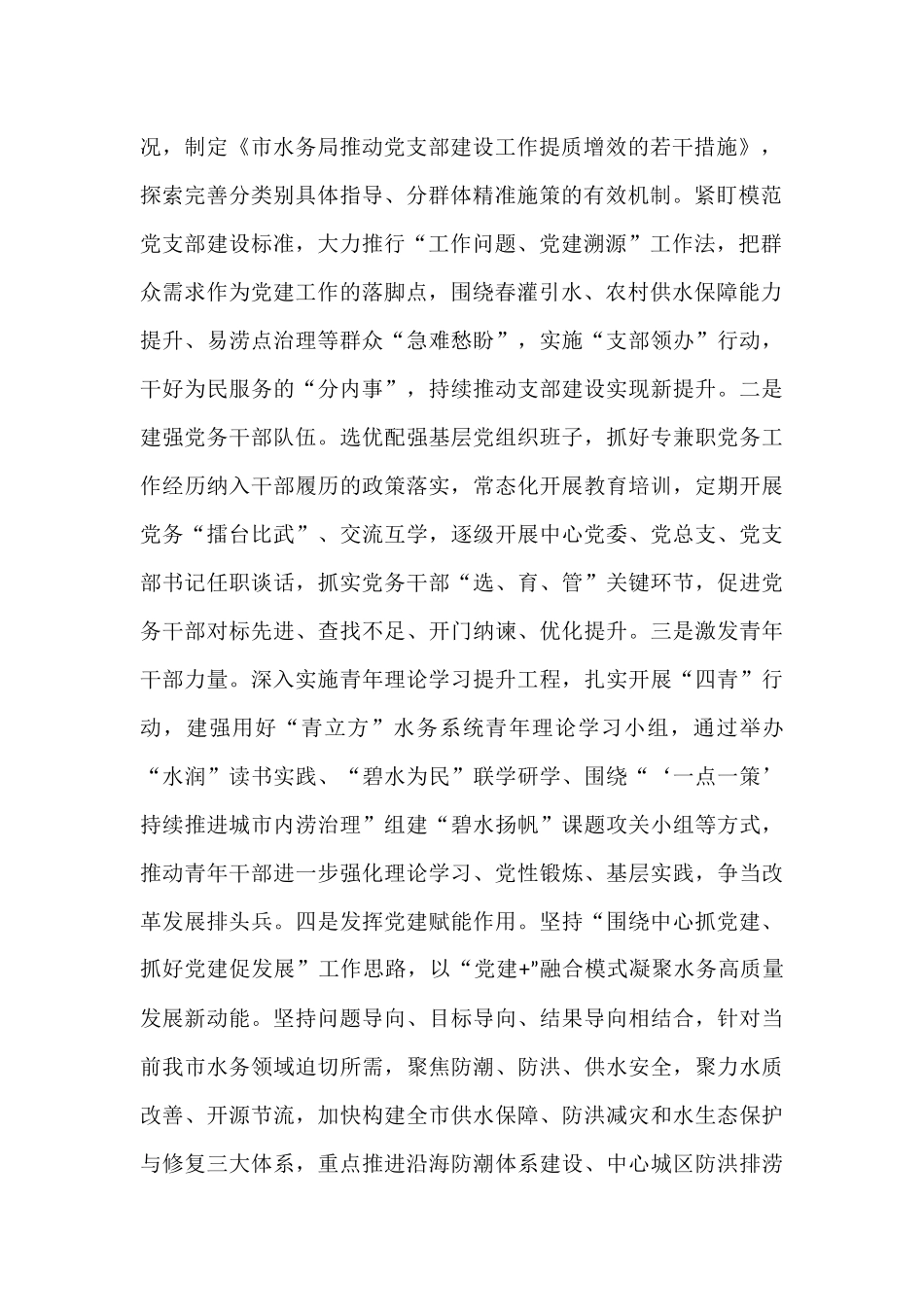 市水务局党组上半年党建工作总结.docx_第2页