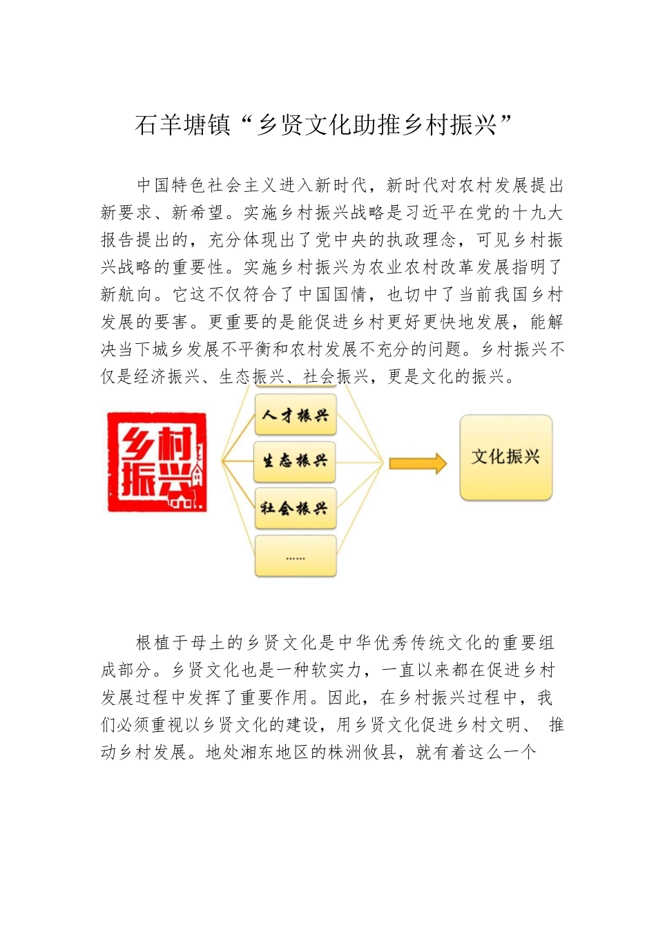 石羊塘镇“乡贤文化助推乡村振兴”.docx_第1页