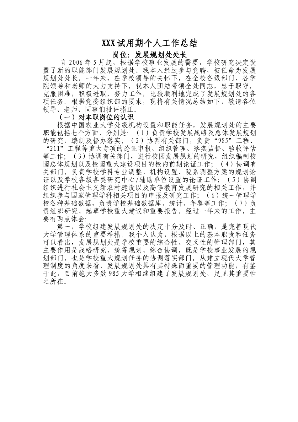 XXX试用期个人工作总结.doc_第1页