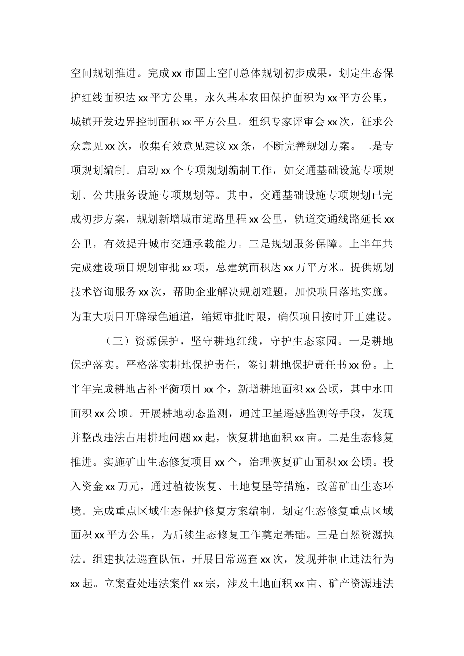 市自然资源局党委2025年上半年工作情况总结.docx_第2页