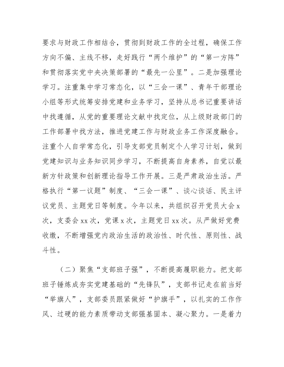 市财政局党支部上半年落实全面从严治党主体责任工作情况报告.docx_第2页