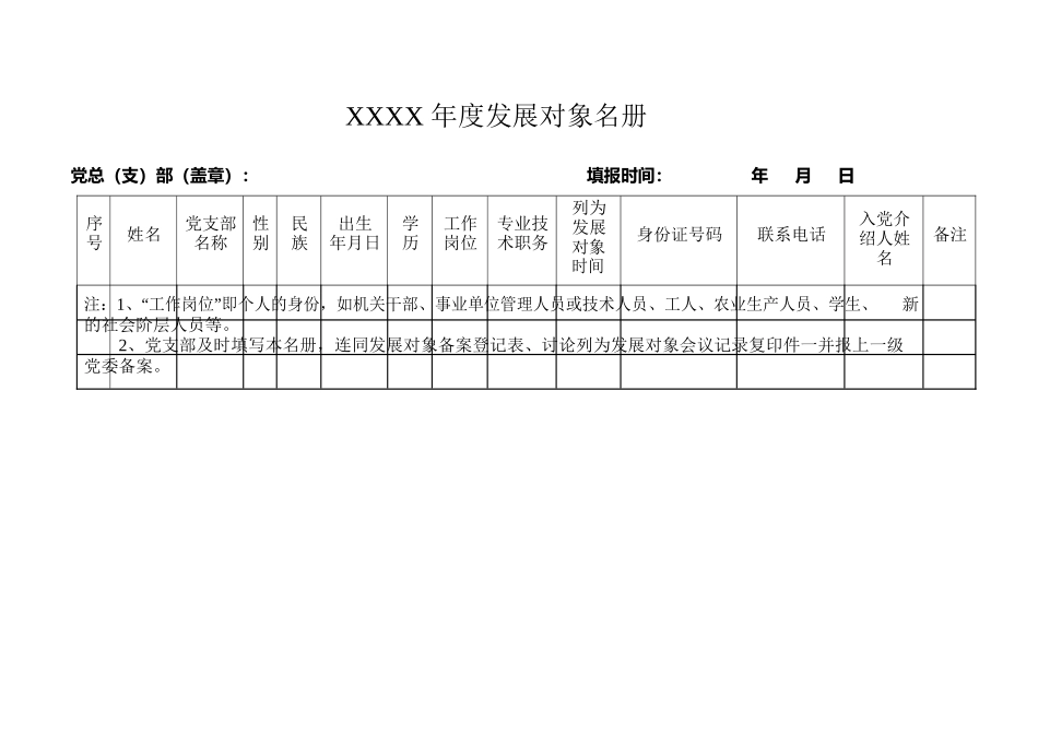 党发展对象名册.docx_第1页