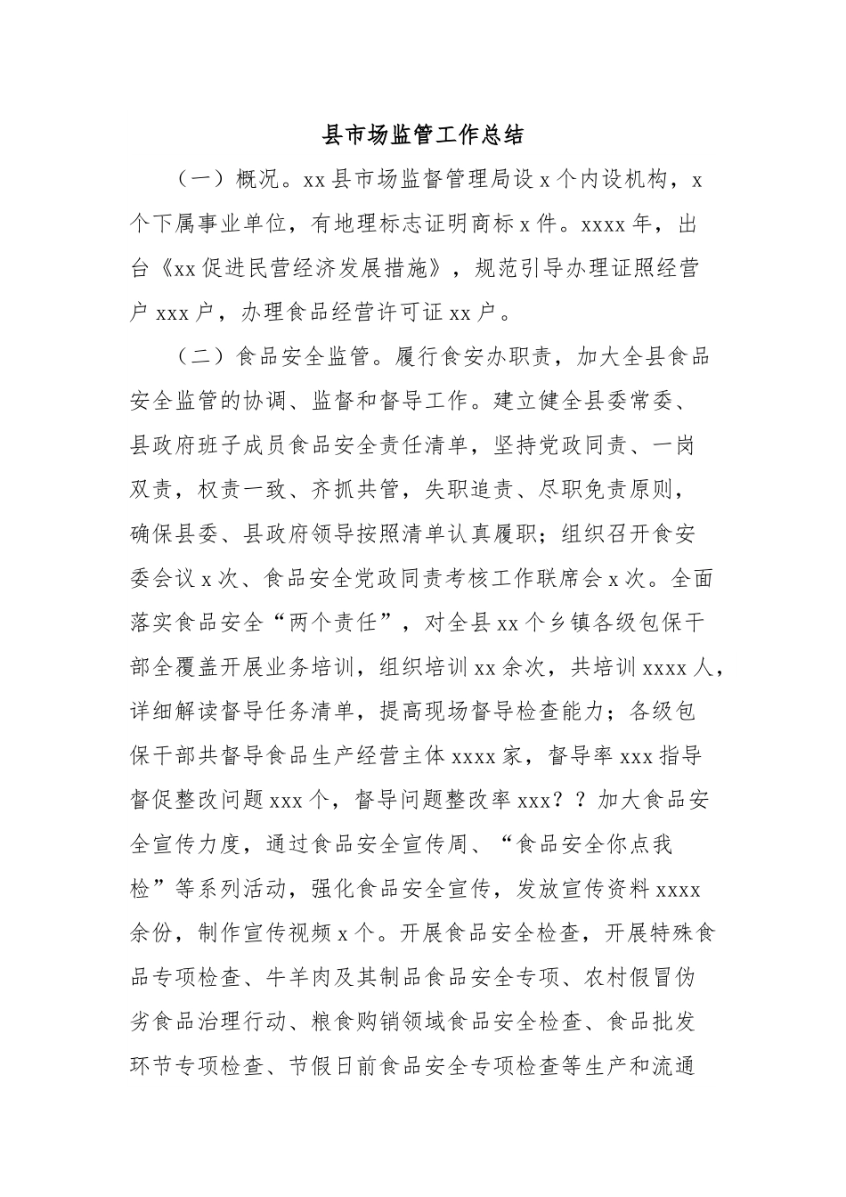 县市场监管工作总结.docx_第1页