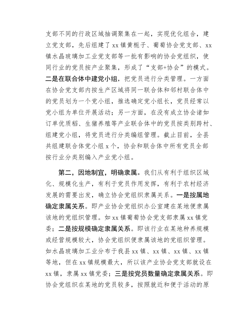 xx县农村产业协会党组织建设调研材料.docx_第3页