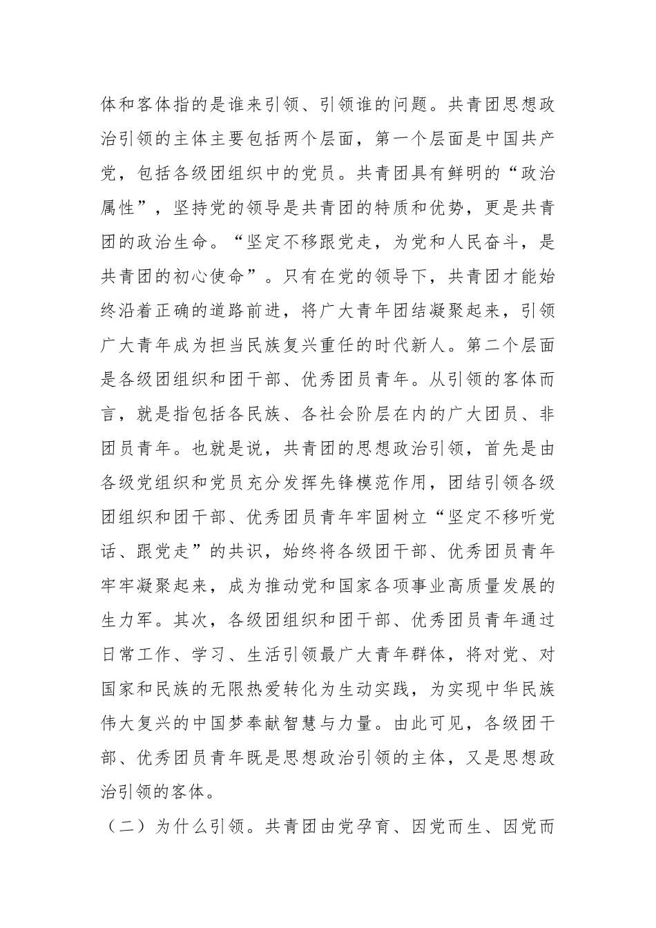 党课：加强共青团思想政治引领，培育堪当民族复兴重任的时代新人.docx_第3页