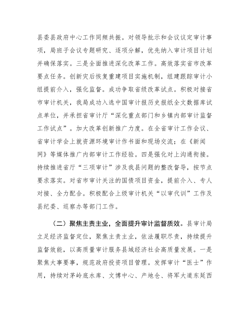 县审计局2025年上半年工作总结.docx_第2页