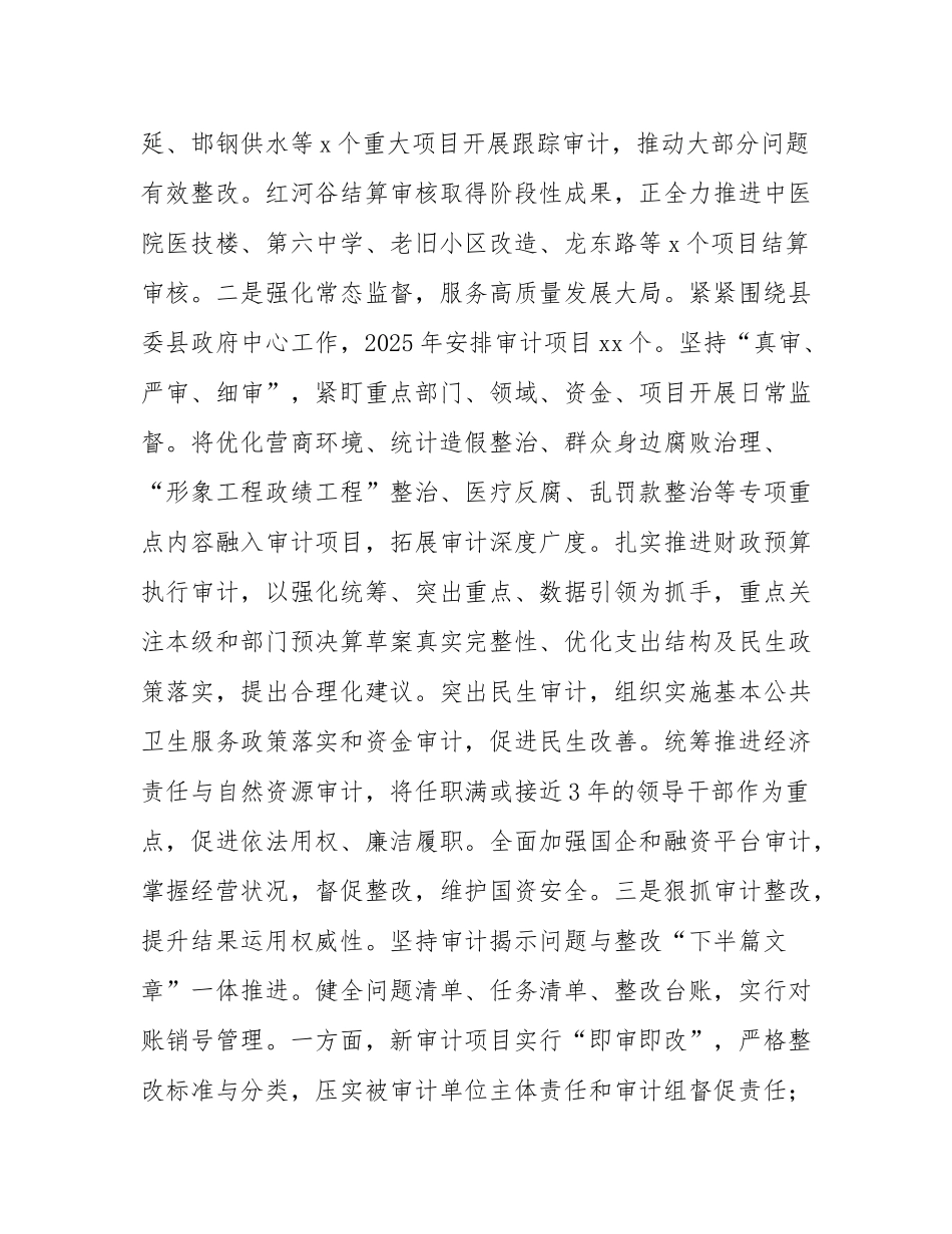 县审计局2025年上半年工作总结.docx_第3页