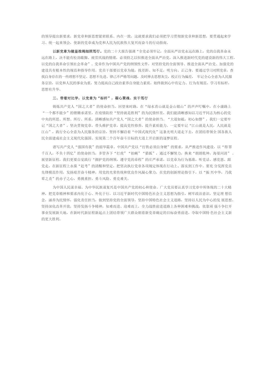 二十大专题党课：学习贯彻新党章，凝聚团结奋斗动力，忠诚履行新使命.docx_第2页