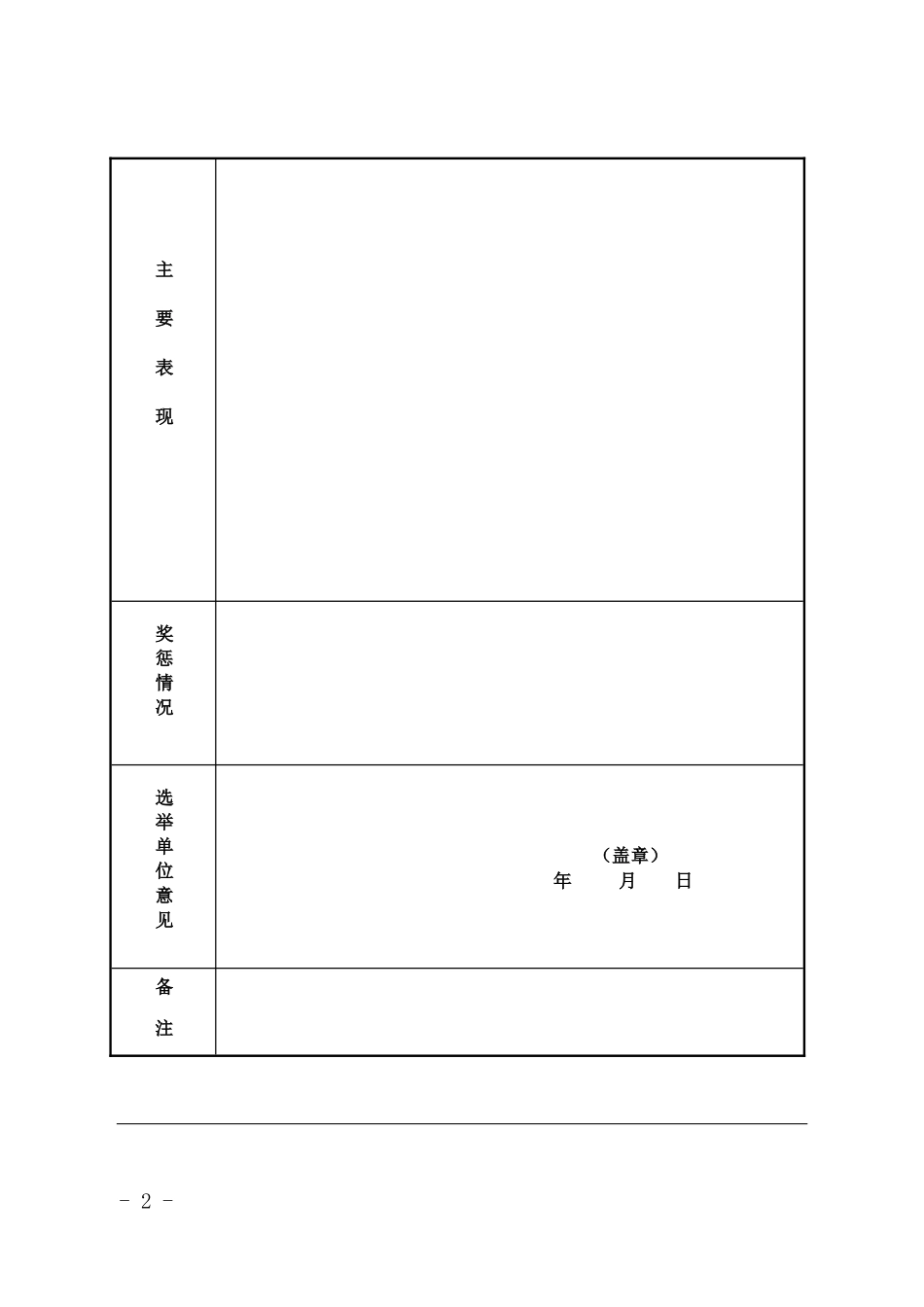 二级党委党委委员简历表（空表）.docx_第2页