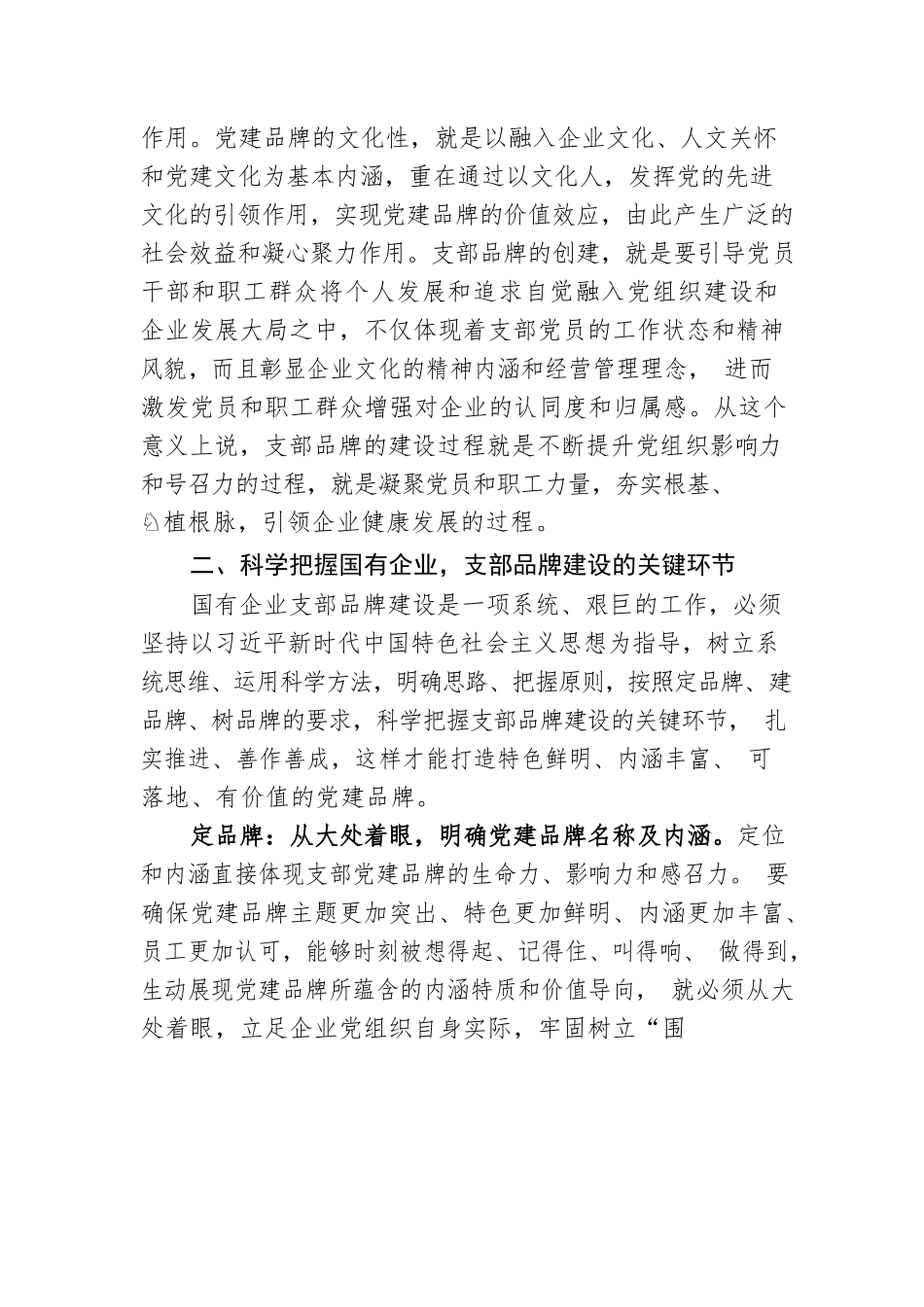书记党课讲稿：深入推进支部品牌建设 引领推动公司高质量发展.docx_第3页