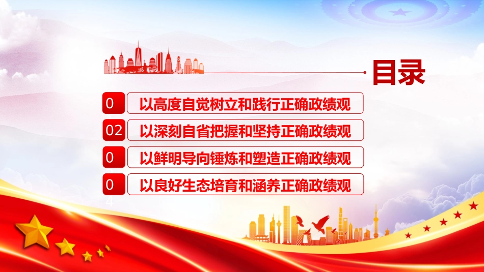 党政风牢固树立和践行正确政绩观PPT学习思想主题教育专题民主生活会课件.pptx_第3页