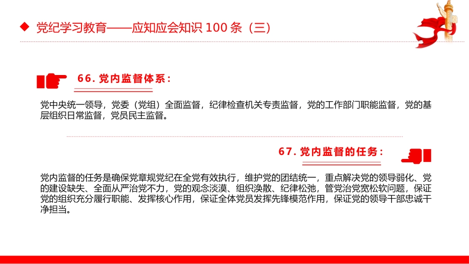 党纪学习教育应知应会知识100条（三）党员干部学习PPT.pptx_第3页