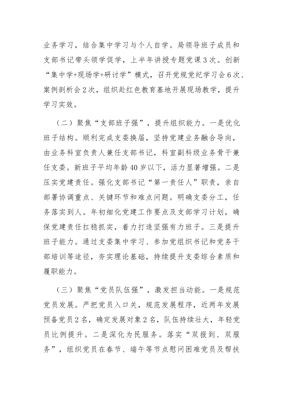 市财政局第一党支部上半年党建工作总结.docx_第2页