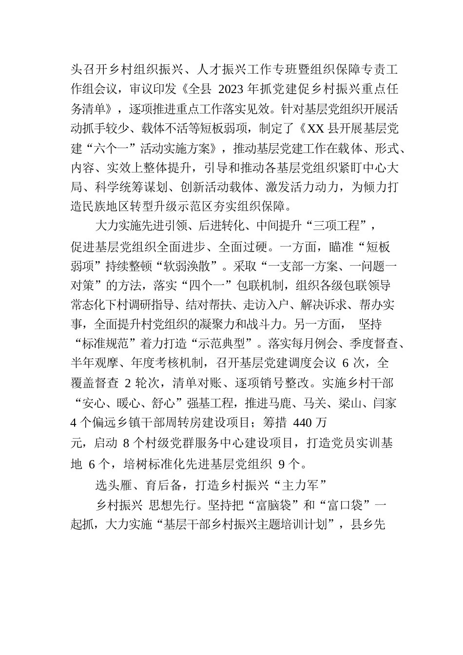 县2023年上半年抓党建促乡村振兴工作纪实(20230718).docx_第2页